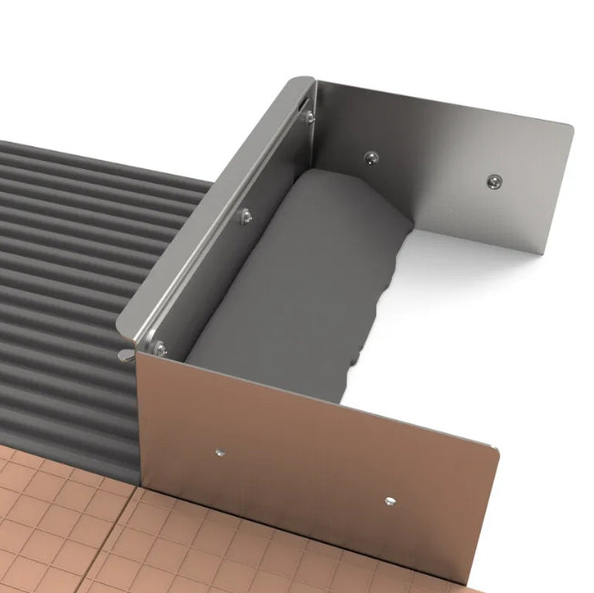 Sliding notch trowel for tile laying 10*10 mm, thickness 1 mm