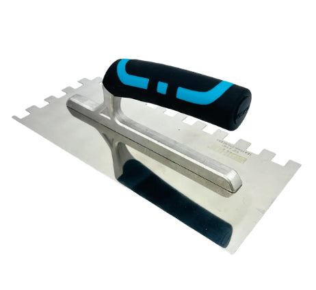 BIHUI notched putty knife 12 mm notch made of stainless steel 280x120 mm