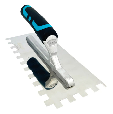 BIHUI notched putty knife 12 mm notch made of stainless steel 280x120 mm