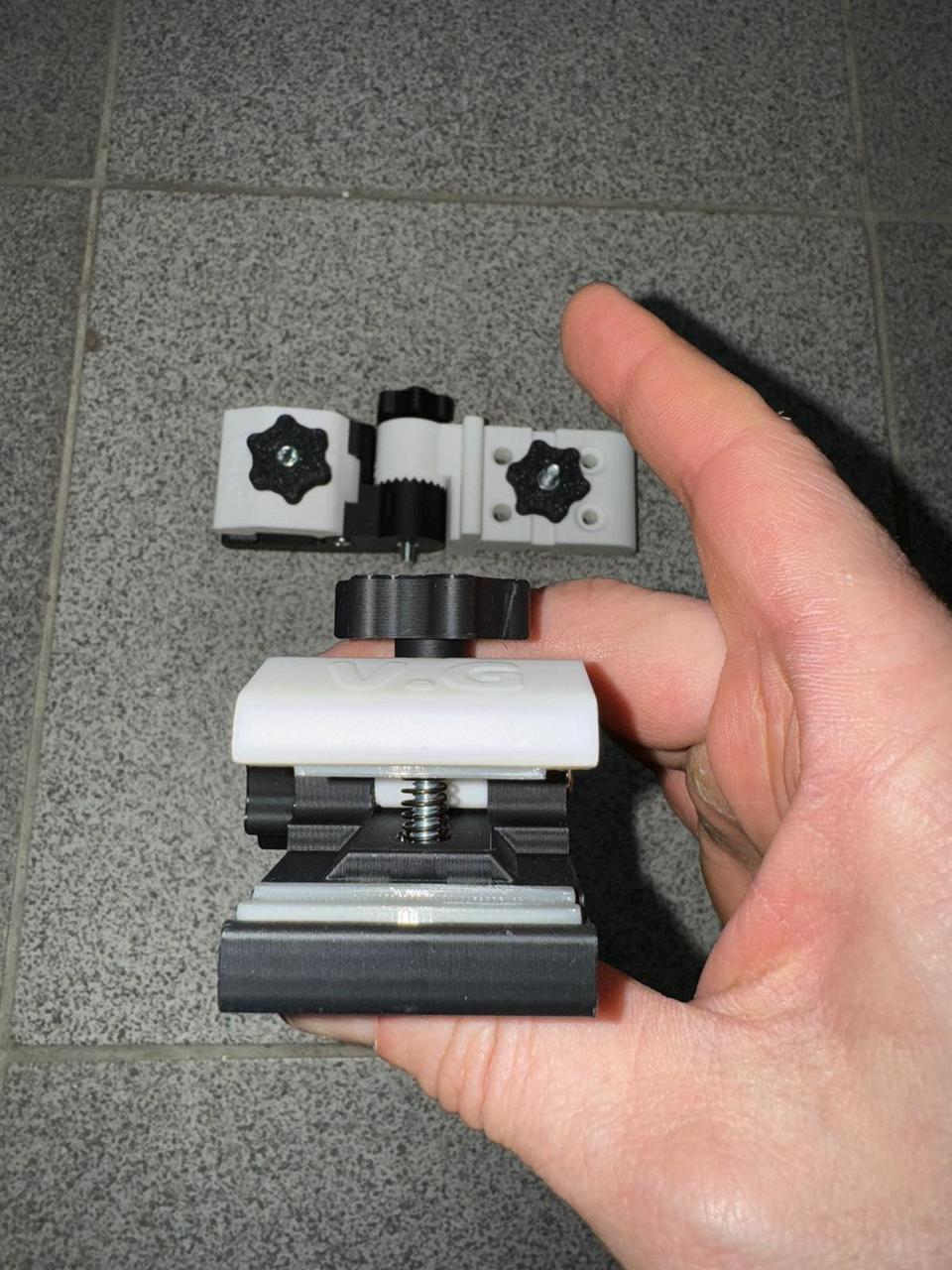 V.GRAN clamp, holder for tile strips on KERAMO table 1500x1000 mm + PRO LEVEL table