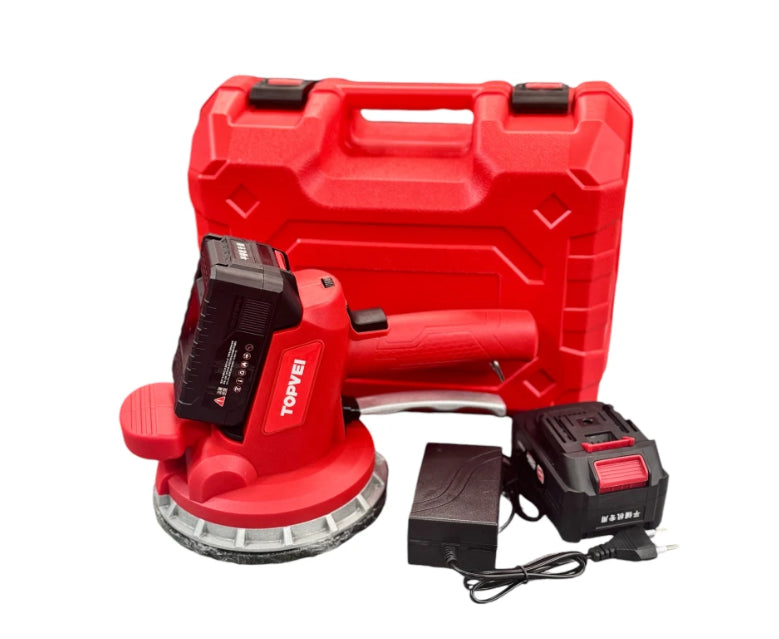Vibration suction cup for tile laying TOPVEI RED V10-2batt 4A/h 21v (V10-2red)+ CASE
