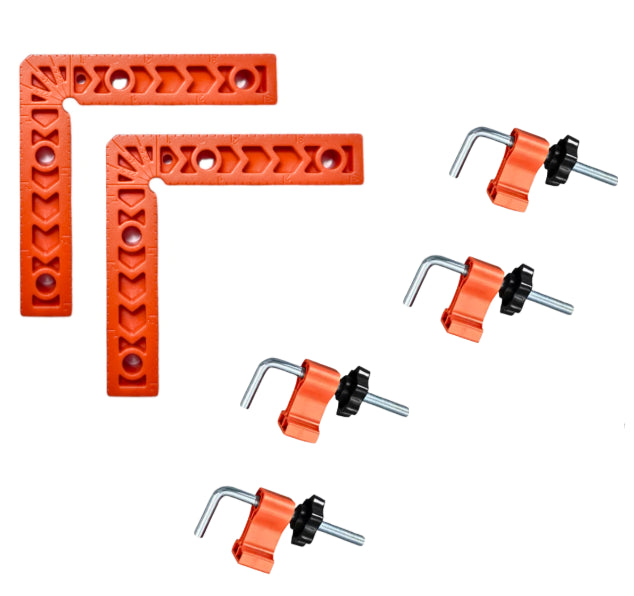 80*50 mm Mounting Corners Set with fixators (2 corners + 4 clamps) (FIX80/50-2/4)