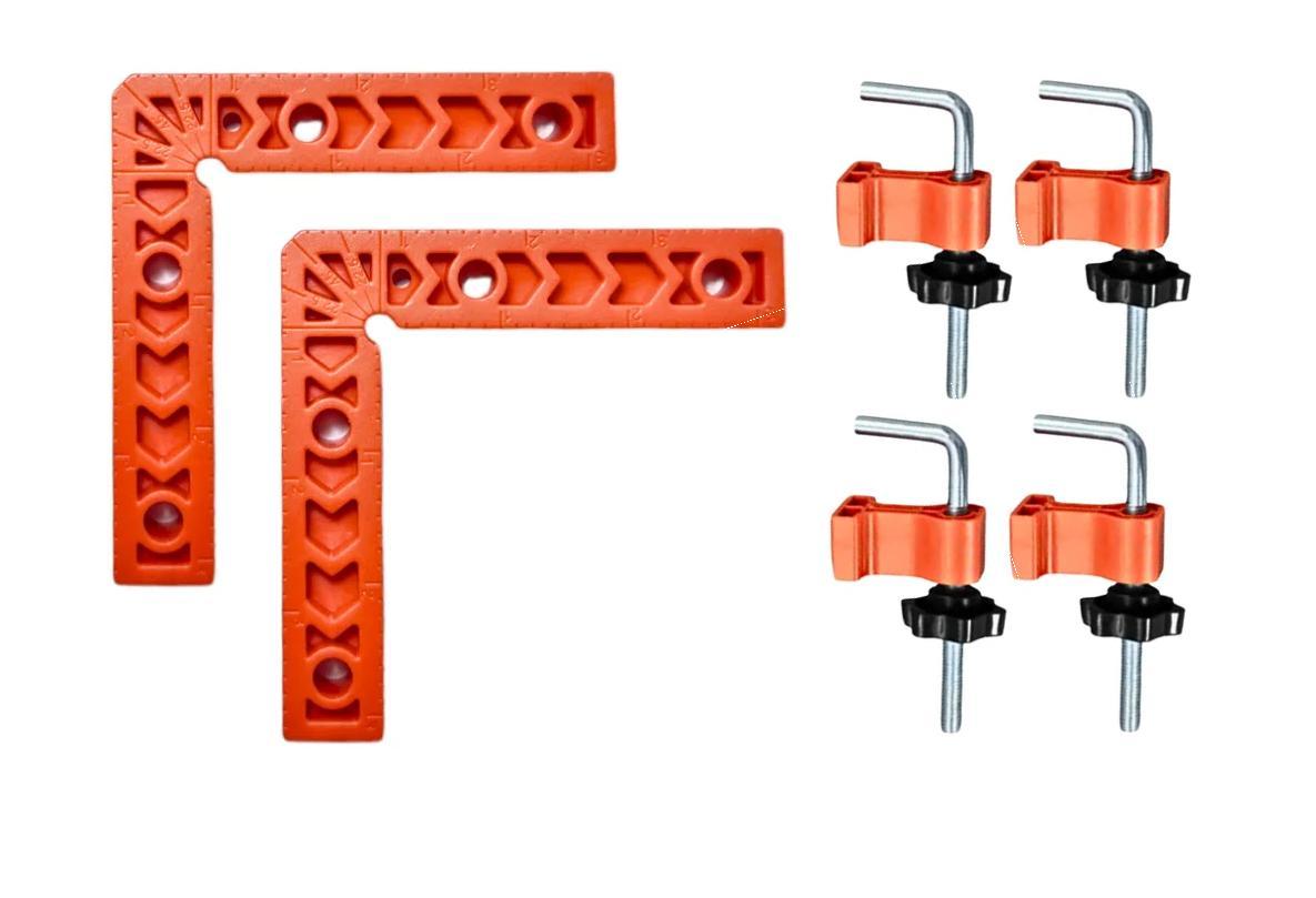 100*100 mm Mounting Corners Set with fixators (2 corners + 4 clamps) (FIX100/100-2/4)
