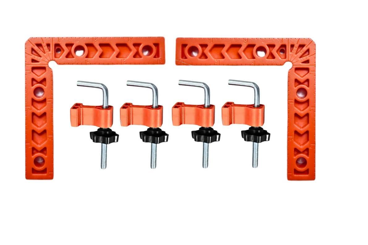 100*100 mm Mounting Corners Set with fixators (2 corners + 4 clamps) (FIX100/100-2/4)