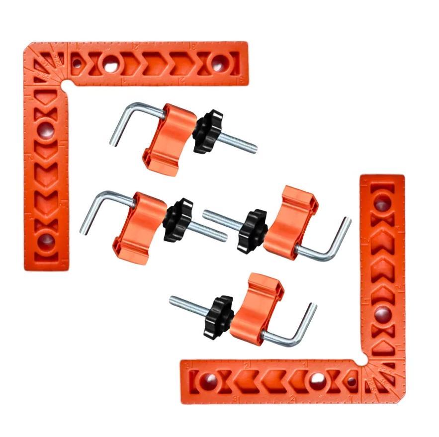 100*100 mm Mounting Corners Set with fixators (2 corners + 4 clamps) (FIX100/100-2/4)