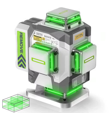 Huepar 4D ZK04CG Laserwasserwaage, Metallgehäuse, Akkukapazität 8000 mAh