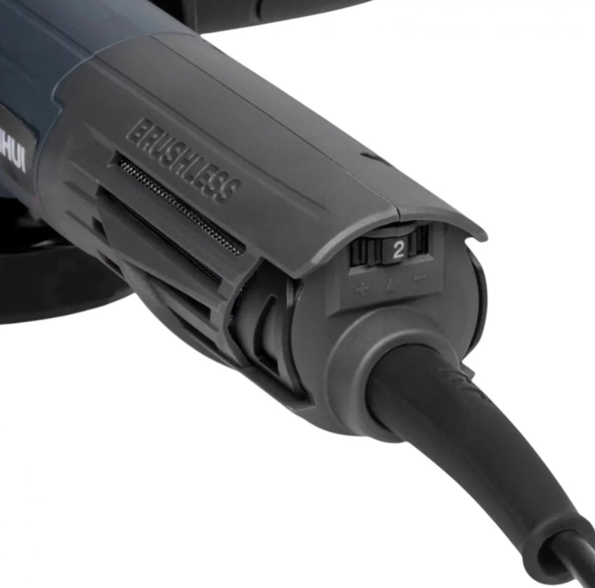 Angle grinder BIHUI with speed adjustment (AGBL12): brushless motor, power 1200 W