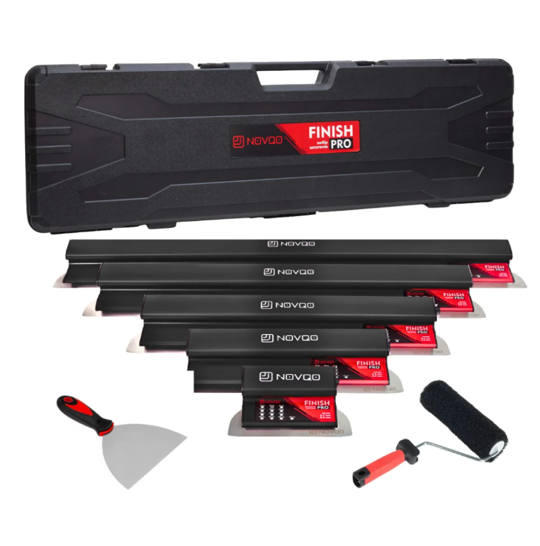 Aluminum putty knife set for mechanical application NOVQO FINISH PRO BLACK (NQ-5A)