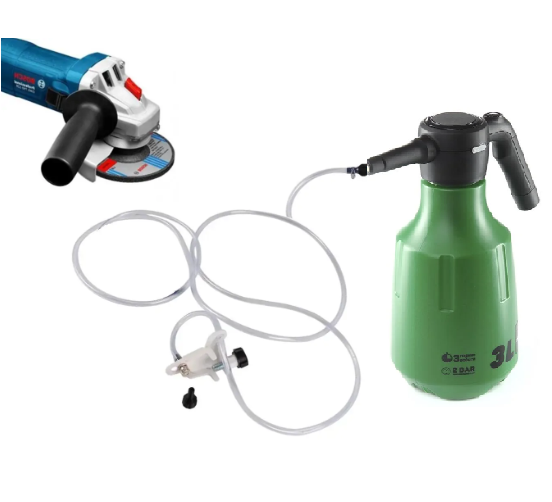 Automatic cooling system for angle grinder