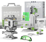 Huepar 4D ZK04CG Laserwasserwaage, Metallgehäuse, Akkukapazität 8000 mAh