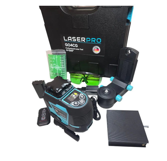 Laser-Nivelliergerät Laser PRO G04CG, 16 Linien (4 Ebenen von 360°), Betrieb bis zu 5 Stunden